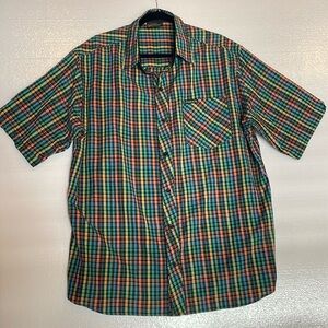 Mecca 2XL Mens Short Sleeve Shirt Plaid